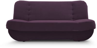 Zitsbank met slaapfunctie en opbergruimter, een bank voor de woonkamer, 192x87x90 cm - Slaapbank PAFOS - Violet (Rino 22)