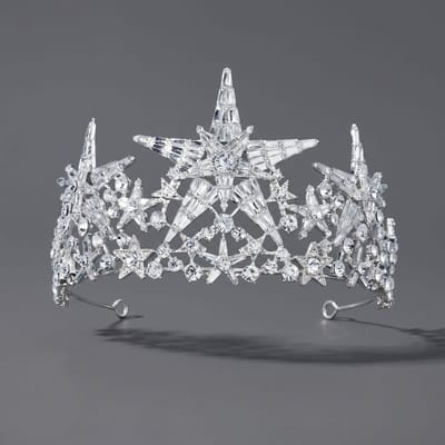 Kroon voor dames-Prinsessenkroon-Diadeem-Kroon-Strass-Elegant en Duurzaam - Geschikt voor Verschillende Gelegenheden-Haarsieraad-Stijl 63