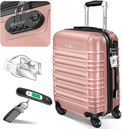 KESSER® Handbagage Koffer 55L Reiskoffer - Trolley op wieltjes met Cijferslot, bagageweger en bagagelabel