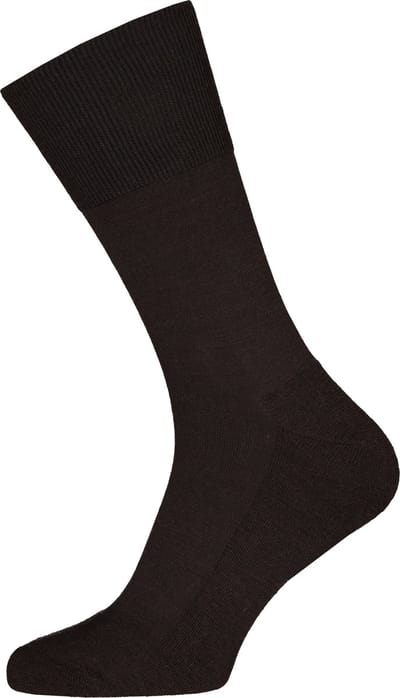 FALKE Airport Plus eenkleurig wol katoen sokken heren bruin - maat 41-42