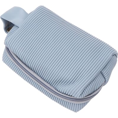 Make-up Tas Vrouwen Meisjes Blauw Modieus Schattig PU Leer Reizen Draagbaar Rits Cosmetische Tas voor white