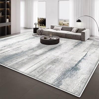 Moderne Eenvoudige Grijze Woonkamer Decoratie Tapijt Groot Oppervlak Zacht Lounge Kleed Scandinavische Kleden voor Slaapkamer Wasbaar Antislip Vloermat 180*280cm
