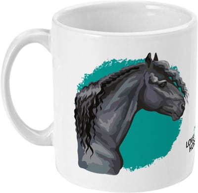 Mok Love Horses Friesian Horse, 325ml