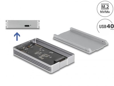 DeLOCK - storage enclosure - M.2 NVMe Card - Thunderbolt 3 Thunderbolt 4 USB4