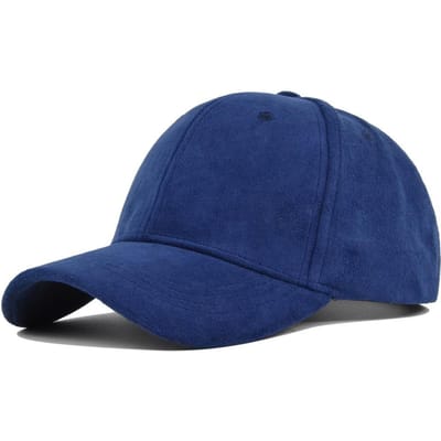 Mode Unisex Suède Baseballpetten voor Dames Heren Effen Casual Herfst Buiten Zonnekappen Winter Warm Verstelbaar Snapback Petten blue