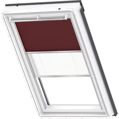 Velux Verduisterend Rolgordijn Dfd C02 4559s - Manueel - Donkerbruin En Wit