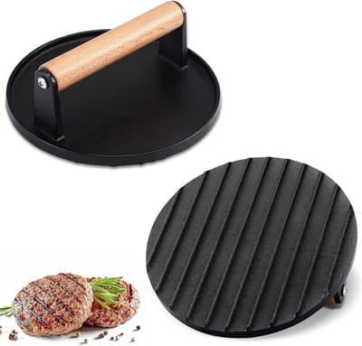 Burger Smasher - Grill Press - Gietijzeren Bakplaat
