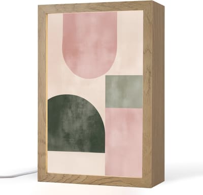 Tafellamp 20x30 cm - LED lamp - Vormen - Abstract - Cirkel - Zwart - Decoratieve tafellampen - Dimbaar - Tafellampje slaapkamer - Woonkamer binnen