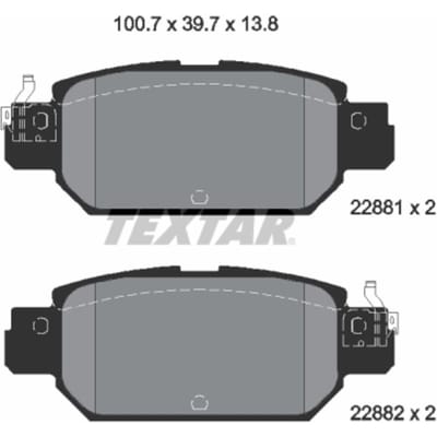 Remblokset TEXTAR 2288101,