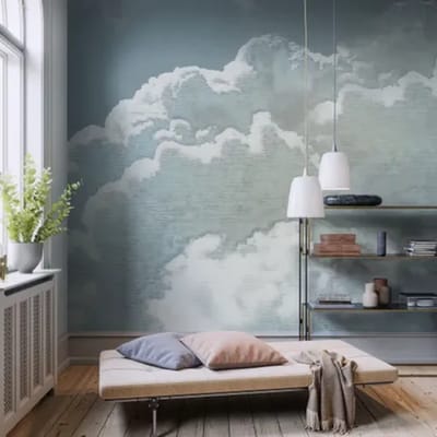 Fotobehang - Vintage Clouds 250x250cm - Vliesbehang