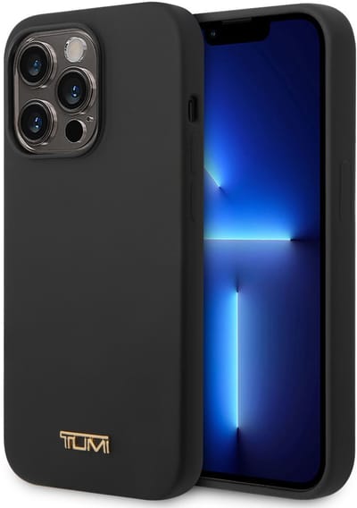 Tumi Back Cover - iPhone 14 Pro - Zwart - Liquid Silicone - Stevige Randbescherming