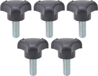Set van 5 Stuks M10 25mm Driehoekige Grip Handvatten voor Schroeven met Knurling en Bevestigingsschroeven