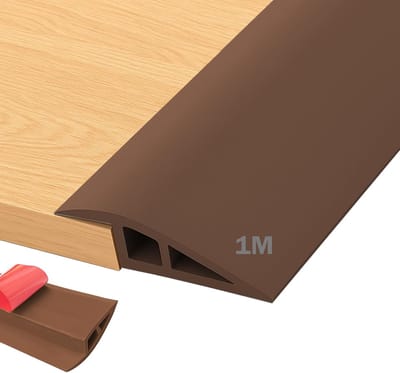Deurdrempel PVC - Overgangsprofiel Vloer - Hoogteverschil Overbruggen - Zelfklevend Flexibel - 1 Meter Lang - Donkerbruin