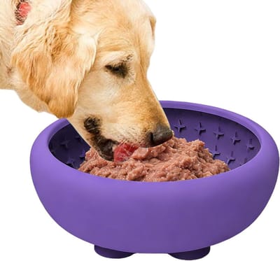 Langzaam Eetbakje Voor Katten,Siliconen Anti-Slip Huisdierbak Met Krachtige Zuignap - Honden Eetbak,Voor Jonge Middelgrote Huisdieren Drinken Eten Binnen Buiten Thuis Kamperen Auto