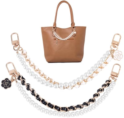 Allecto - Handtas Ketting Extender - Verlenging voor Schoudertassen - Zwart - Luxe en Stijlvol - Geschikt voor Crossbodytassen - Kleurcombinatie Zw...