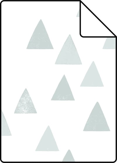 Proefstaal ESTAhome behang grafische driehoeken vergrijsd blauw - 26.5 x 21 cm - 139056-S