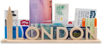 London, houten Letter standaard Souvenir met Big Ben: kan gepersonaliseerd worden met fotos en tickets