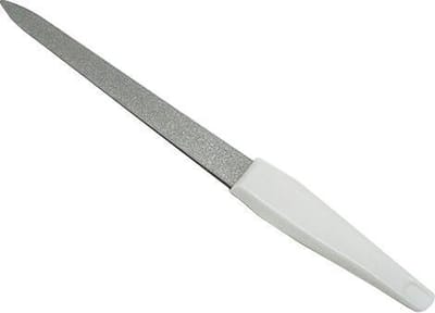 Nagelvijl - 15 cm - goede kwaliteit - grove zijde en fijne zijde - spitse punt - wit of zwart handvat - large vijl voor manicure nagels