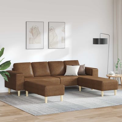 vidaXL - Woonkamerbank - 3 - pcs - Bruin