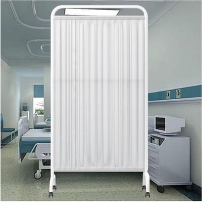 Kamerscherm Wit - Ruimteverdeler - Privacy Creëren - Met Wieltjes - 180 x 89 cm - Wit