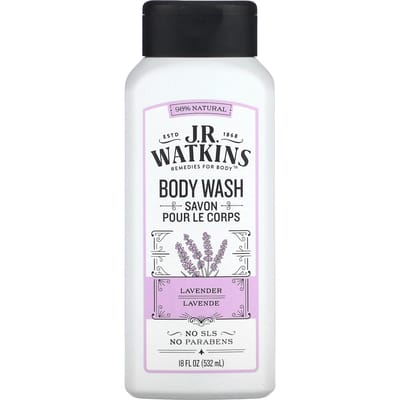 J R Watkins, Gel Douche, Lavande, 18 fl oz (532 ml) white