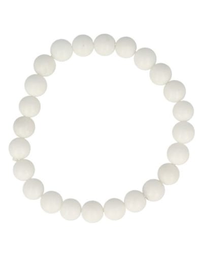 Jade sneeuwwit kralenarmband 8 mm