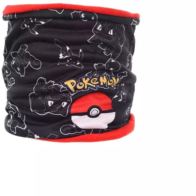 Pokémon Colsjaal – Zwart – Pokéball – Met Rode Fleecevoering – One Size