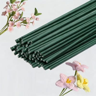 Bloemisten Draad - Florist draad - Bloemen Schikken - Flexibele Ijzeren Kern - 80 stuks 2mm x 30cm - Donkergroen