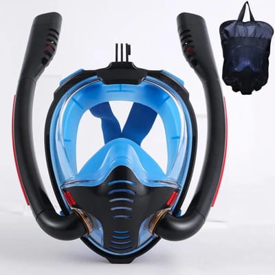 Vernieuwd Dubbel Ademhalingsapparaat Snorkelen Duikmasker Volledig Gezicht Droge Stijl Zwemmen Snorkel Kit Uitrusting Onderwater Accessoires L/XL