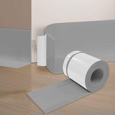 Dailygoods- PVC Plint Flexibel - Zelfklevende Plinten - Zachte Plint - Geschikt Voor Keuken/Badkamer - Hoogwaardig PVC - Snijden Tot Lengte