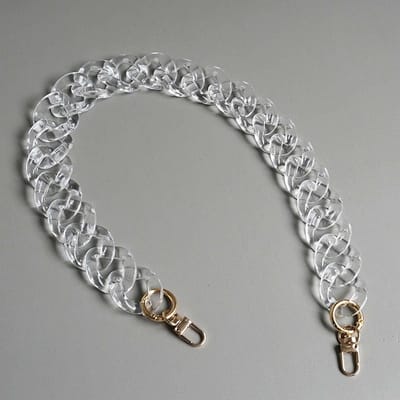 Transparante Acryl Schouderband voor Handtas, Vervangende Handgreep, Breedte 3 cm, Lengte 60 cm, Ideaal voor Mode en Accessoires
