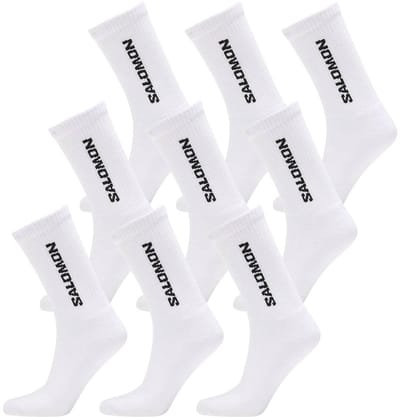 Salomon - Everyday Crew Socks | 9-Pack | Sokken | Maat S / 36-38 - Wit