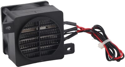 Allecto - Elektrische Keramische Verwarming - PTC Heater met Ventilator - 220V 300W - Compact en Efficiënt - Ideaal voor Thuisgebruik - Kleur Wit