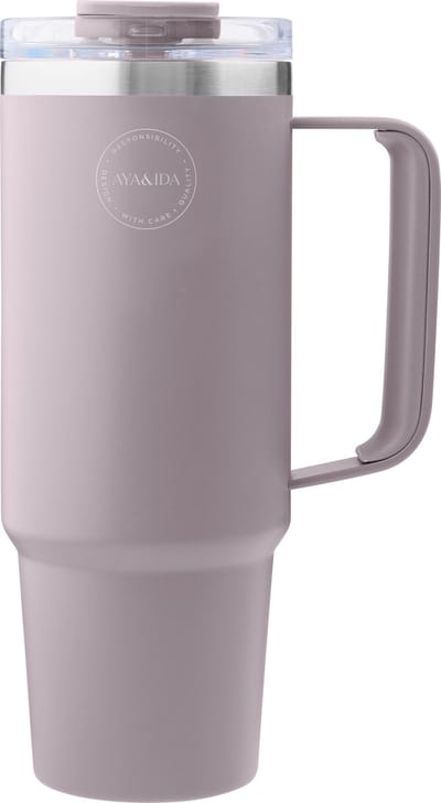 AYA&IDA - Thermocup with straw - Thermosfles - waterfles - drinkfles - to go - 885ml - LAVENDER