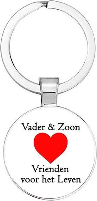 Akyol - Vader & zoon vrienden voor het leven Sleutelhanger - Liefde - Vader en Zoon - Leuk kado voor je vader en zoon om te geven - 2,5 x 2,5 CM