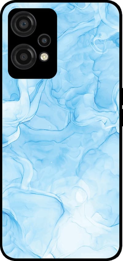 Smartphonica Telefoonhoesje Geschikt voor OnePlus Nord CE 2 Lite met marmer opdruk - TPU backcover case marble design - Lichtblauw geschikt voor OnePlus Nord CE 2 Lite