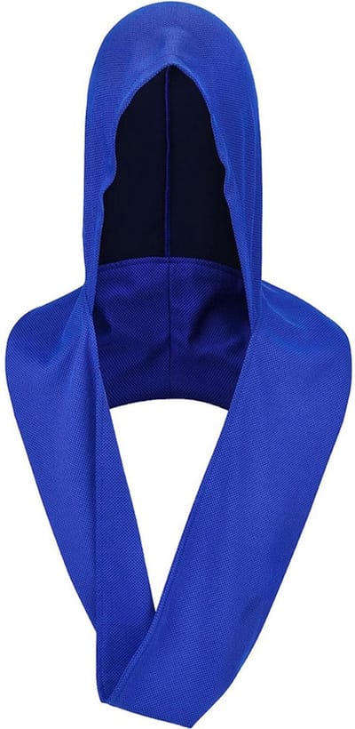Verkoelende handdoek met capuchon – 75 x 48 cm – U-vormige verkoelende wikkel voor hoofd en nek – Snel verkoelende, sneldrogende sportkoelhanddoek met UV-bescherming – Unisex – Geschikt voor yoga, sport, fitness en strandactiviteiten