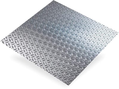 Aluminium Plaat met Rijstkorrelstructuur 1,2 mm – 50x100 cm – Deksel Plaat voor Beplating en Interieur