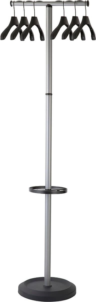 BRASQ Kapstok Stockholm CS500 – Staande kapstok met 6 hangers + paraplu-houder – Zwart