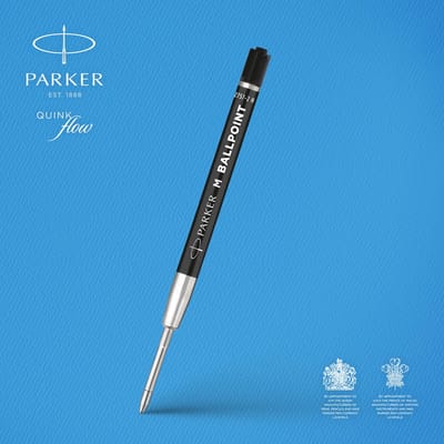 Parker Balpenvulling Medium punt - Zwarte QUINKflow-inkt - 1 stuk