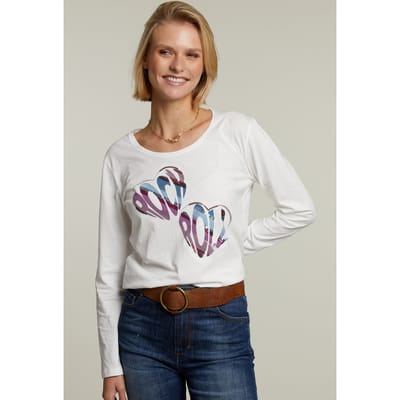 River Woods Off White Crew Neck T-shirt Size: XS | Long-Sleeved Tops Outlet | Dames | Wit