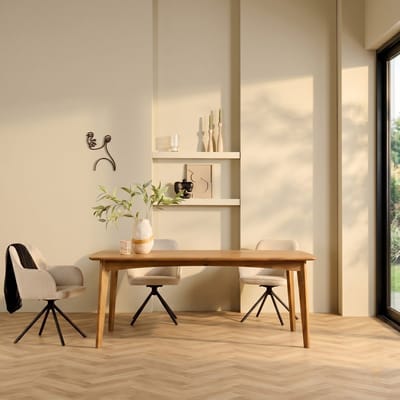 Eettafel Lerma - Mangohout - Naturel - 200x78x105 cm (BxHxD)