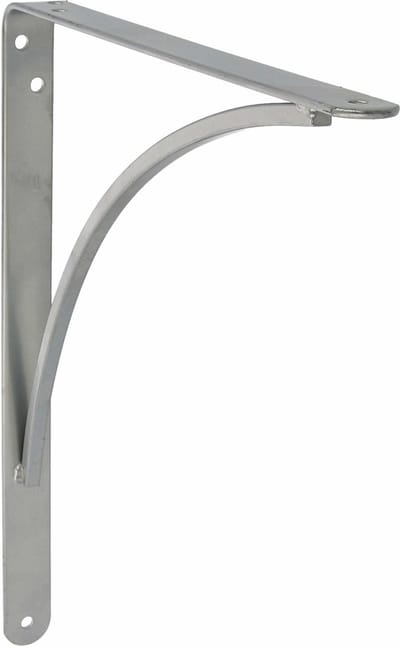 AMIG Plankdrager/planksteun van metaal - gelakt zilvergrijs - H200 x B150 mm - boekenplank steunen - tot 75 kg