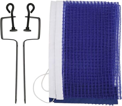 Vervangend tafeltennisnet van polyester met metalen bracket voor eenvoudig gebruik en optimale trainingservaring, ideaal voor sportaccessoires (blauw)