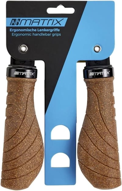 Fiets Stuurgrepen - Handvatten Kurk - Comfortabel Fietsen - Dempend Materiaal - 133 mm - Bruin