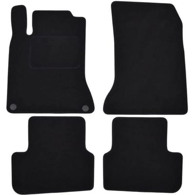 Zwarte Velours Vloermat - J&J AUTOMOTIVE - Mercedes GLA X156 - Op Maat Gemaakt - Antislip - Waterdicht zwart