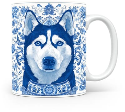 Mok Malamute Beker voor koffie of tas voor thee, cadeau voor dierenliefhebbers, moeder, vader, collega, vriend, vriendin, kantoor, opa, oma, hond, kerst, sinterklaas, verjaardag