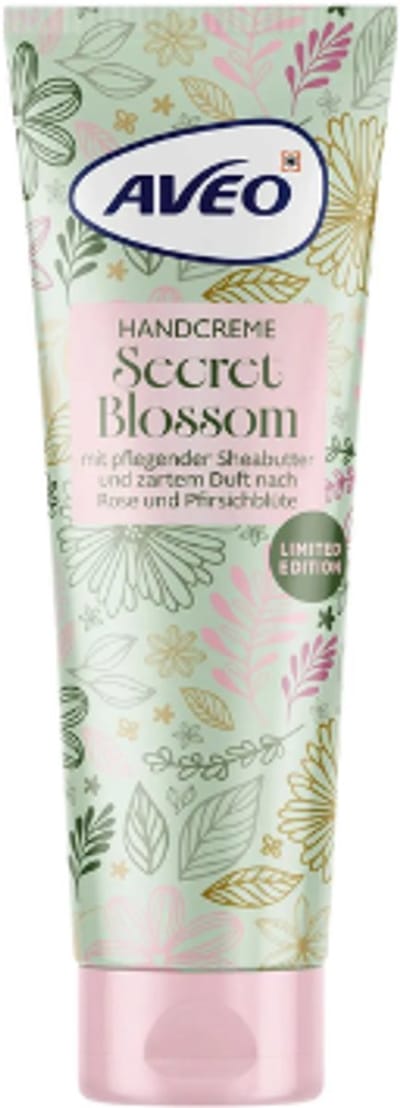 AVEO Handcrème Le Secret Blossom - 100 ml | Sheabutter - Roos & Perzik - Limited Edition - Handverzorging