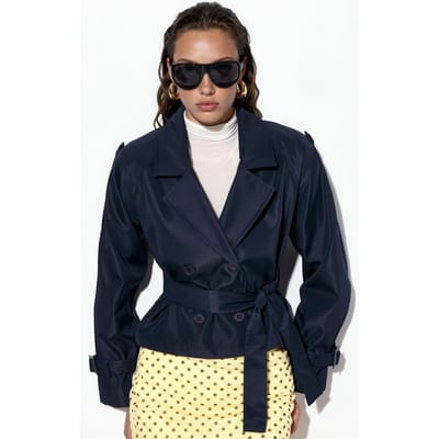 Korte Bouwde Trenchcoat