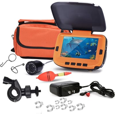 Onderwaterviscamera met 4,3 inch digitale LCD-monitor 120 graden 300.000 pixels 8 CS nachtzicht voor 15m US Plug black